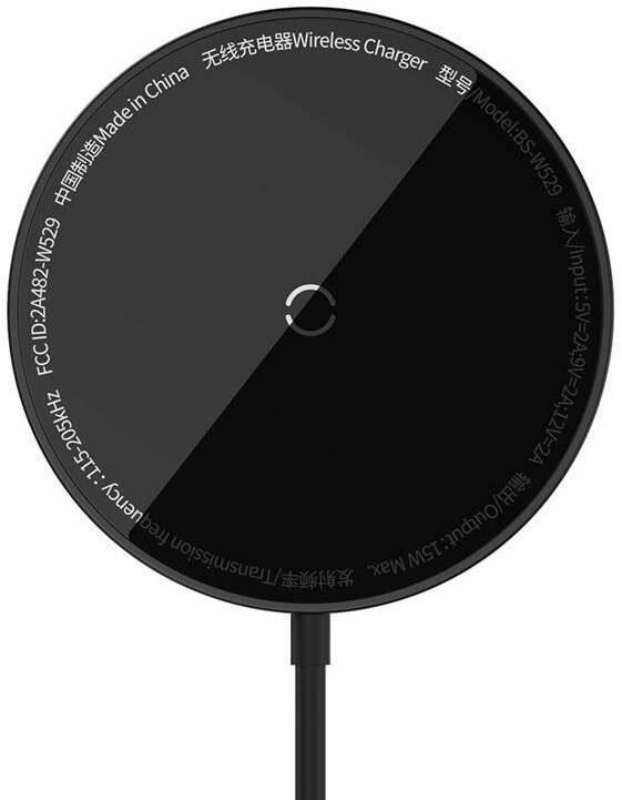 Bezdrôtová nabíjačka Baseus Simple Mini3, 15W, USB-C čierna