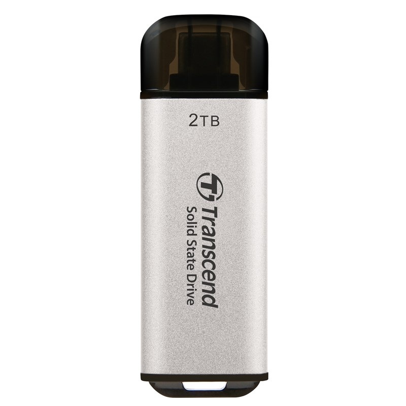 SSD externý Transcend ESD300S 2TB, USB-C strieborný
