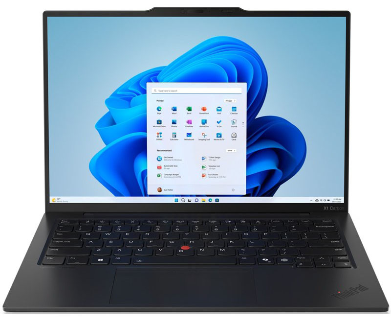 Notebook Lenovo ThinkPad X1 Carbon Gen 13 v čiernej farbe.