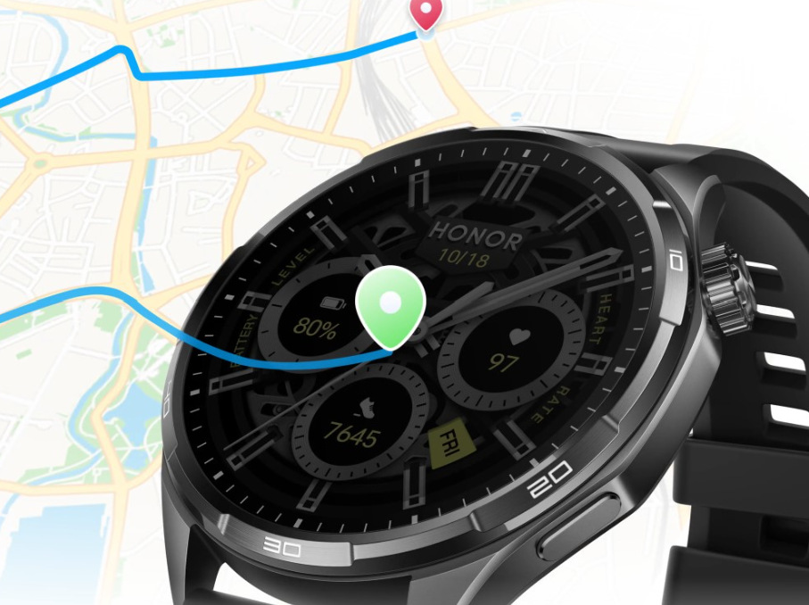 Inteligentné hodinky HONOR Watch 6 čierne Honor Watch 6 presne fixujú polohu vďaka technológii AccuTrack