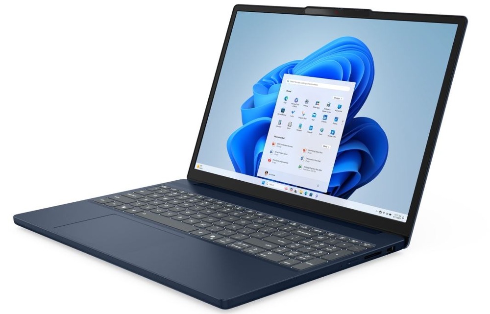 Notebook Lenovo IdeaPad Slim 3 15IRH10 modrý Notebook Lenovo IdeaPad Slim 3 15IRH10 z bočného uhla