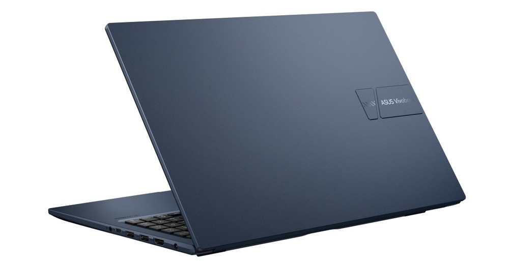 Pootvorený notebook Asus Vivobook 15 zozadu