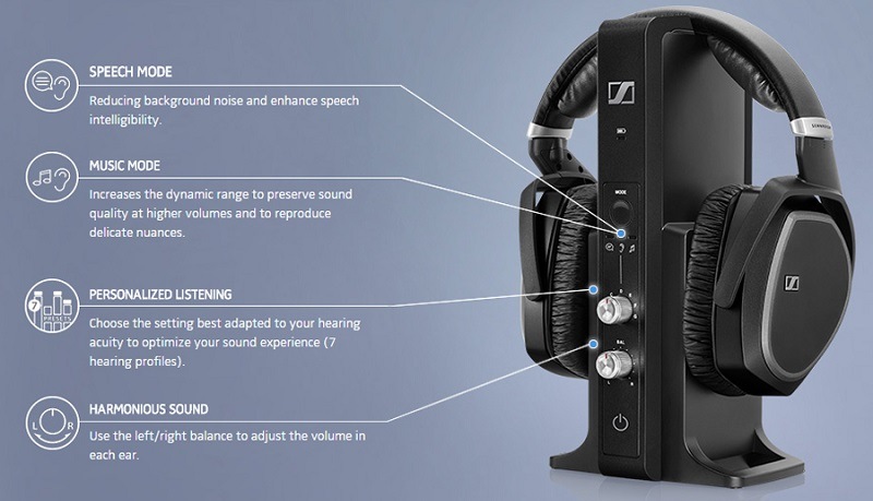 Slúchadlá Sennheiser RS195 U čierna Slúchadlá Sennheiser RS195 U čierna