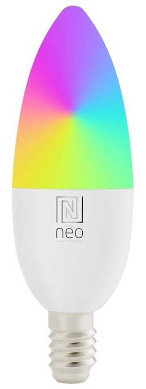 Inteligentná žiarovka IMMAX NEO SMART LED E14 6W RGB+CCT farebná a biela, stmievateľná, WiFi