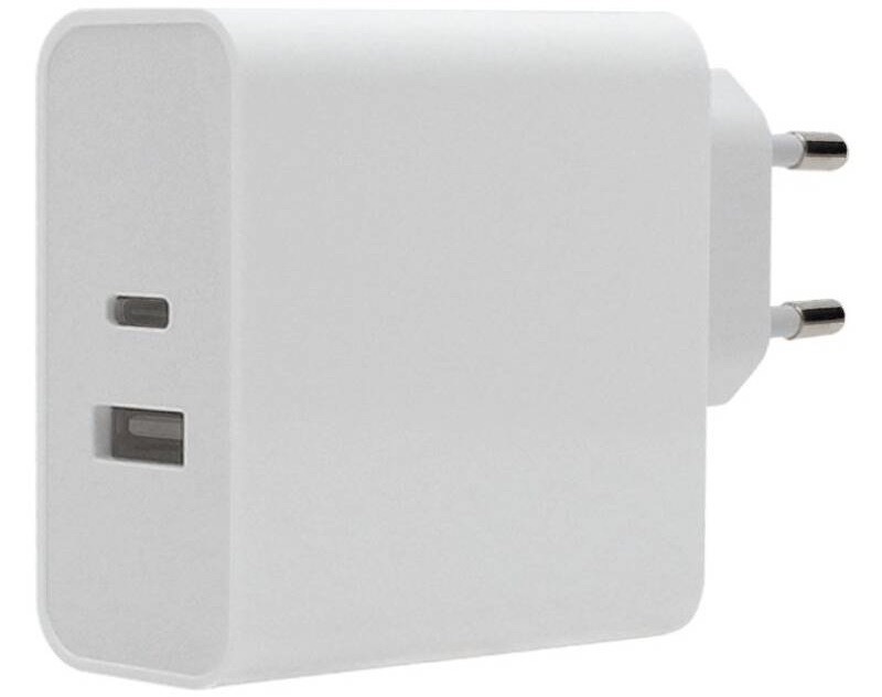 Nabíjačka do siete WG USB QC3.0 18W, USB-C PD 45W + USB-C kábel biela