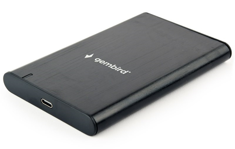 Box na HDD Gembird pre 2,5” disky, USB 3.1, Type-C, brúsený hliník hliník