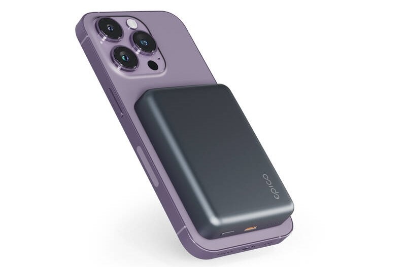 Powerbank Epico Mag+ 5000mAh + kabel USB-C/USB-A sivý Powerbank Epico Mag+ 5000mAh + kábel USB-C/USB-A - šedá