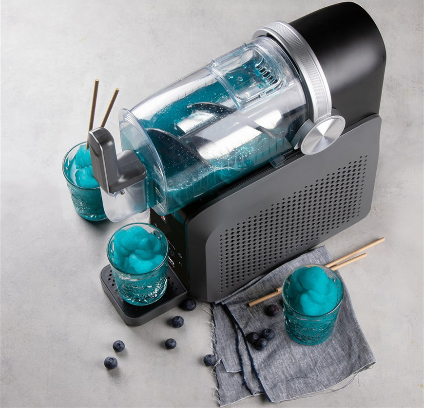 Výrobník ľadovej drte Domo Slush maker GELISSIMO DO9308I sivý Výrobník ľadovej triešte Domo DO9308I Slush maker GELISSIMO