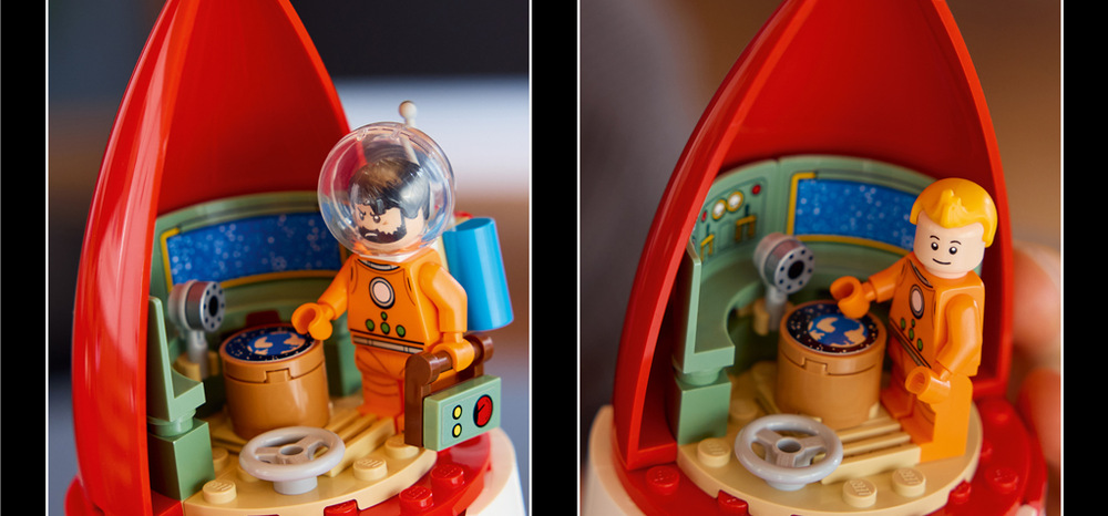 Stavebnica LEGO® Ideas 21367 Tintin® a raketa na Měsíc Po sňatí panelu odhalíte skrytú riadiacu miestnosť, ktorá modelu pridáva ďalší zaujímavý detail.
