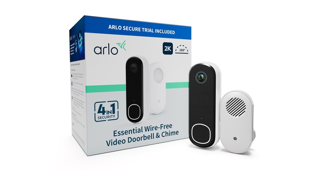 Videozvonček Arlo Essential (Gen.2) Video Doorbell and Chime 2K Security biely Videozvonček Arlo Essential (Gen.2) Video Doorbell and Chime 2K Security biely