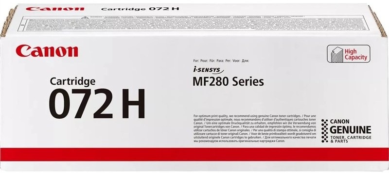 Čierny toner Canon CRG 072H BK, pre i-SENSYS MF287DW s výťažnosťou 4100 strán