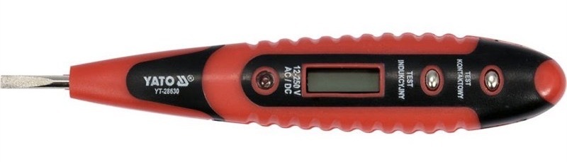 Skúšačka YATO s rozsahom merania 12-220 V, LED dióda