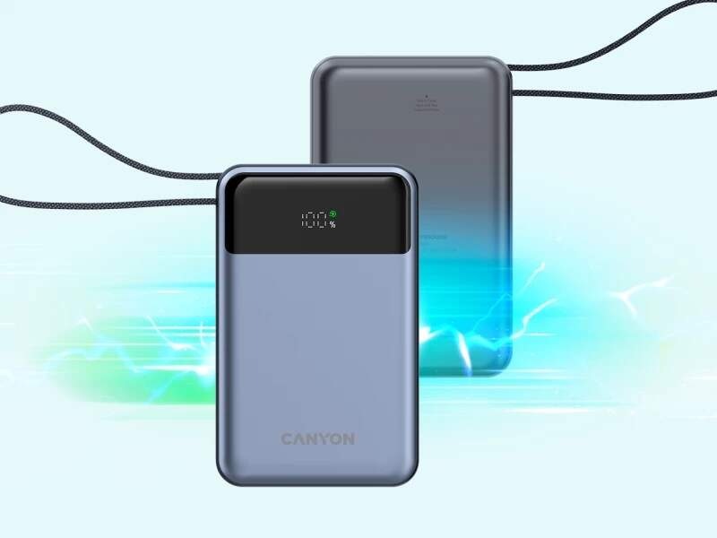 Powerbank Canyon OnPower 600 PD65W 20 000 mAh sivý Powerbank Canyon OnPower 600 PD65W 20 000 mAh sivý