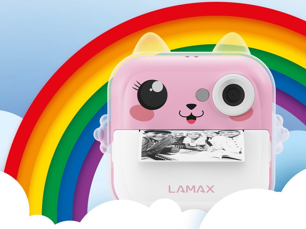 Instantný fotoaparát LAMAX InstaKid2 AI Plus ružový Instantný fotoaparát LAMAX InstaKid2 AI Plus ružový