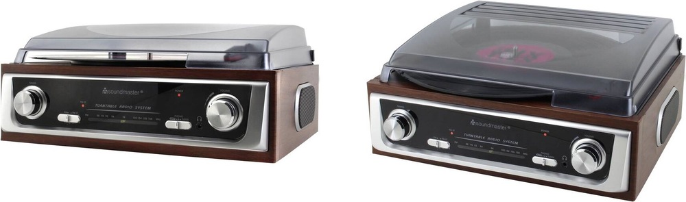 Gramofón Soundmaster PL196H strieborný/hnedý Soundmaster PL196H