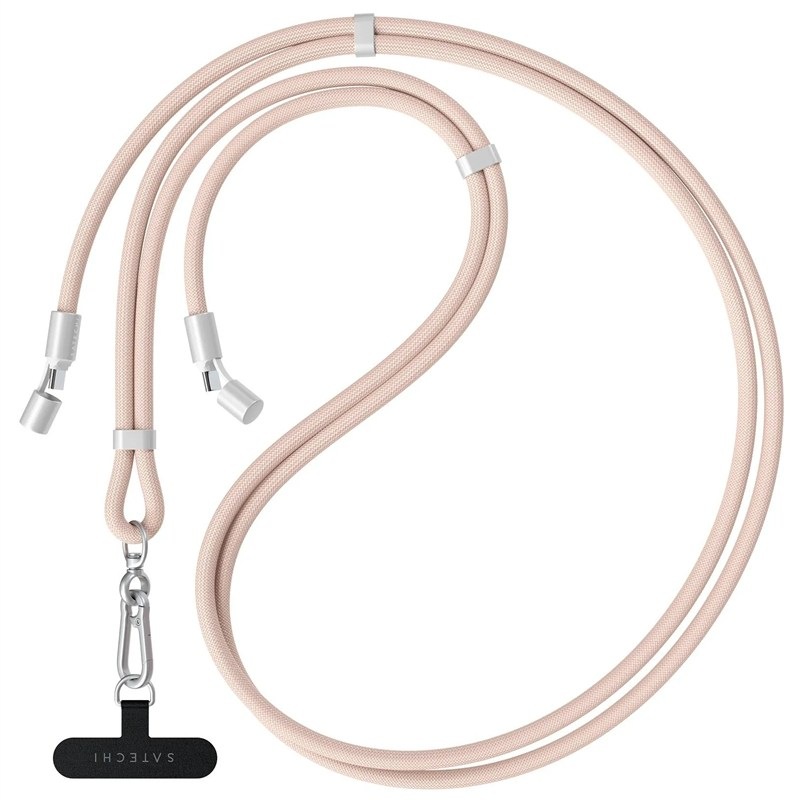 Popruh na krk Satechi s integrovaným USB-C káblom, ružová farba