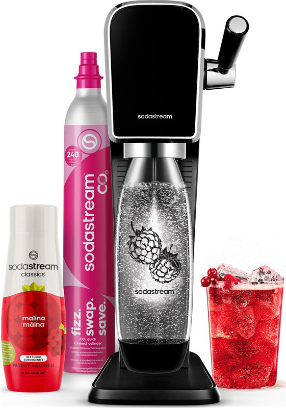 Výrobník sódovej vody SodaStream ART Black Malina Zero Mpack