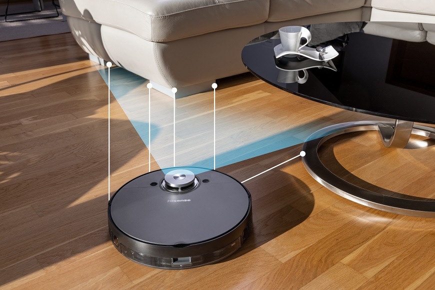 Robotický vysávač Hisense RVCLS144AB, čierny, 30 sád senzorov