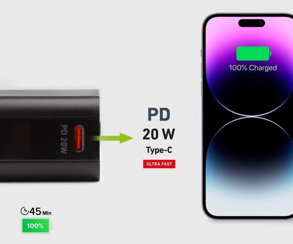 Powerbank SBS U/C PD 20W 20K BLK Powerbank SBS U/C PD 20W 20K BLK