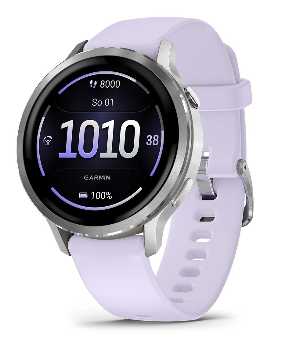 Inteligentné hodinky Garmin Venu 4 - 41 mm strieborné/fialové