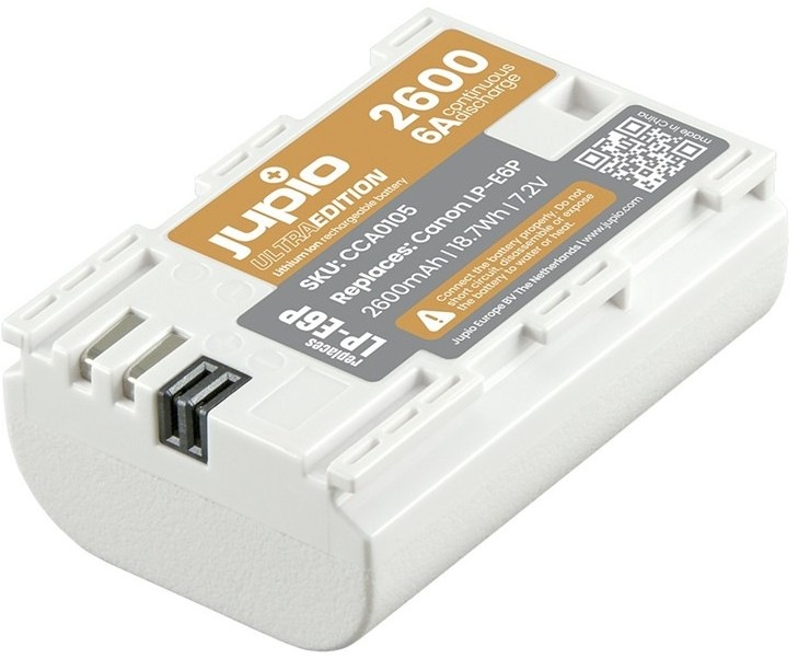 Batéria Jupio LP-E6P ULTRA s kapacitou 2 600 mAh pre fotoaparáty Canon R5 Mark II