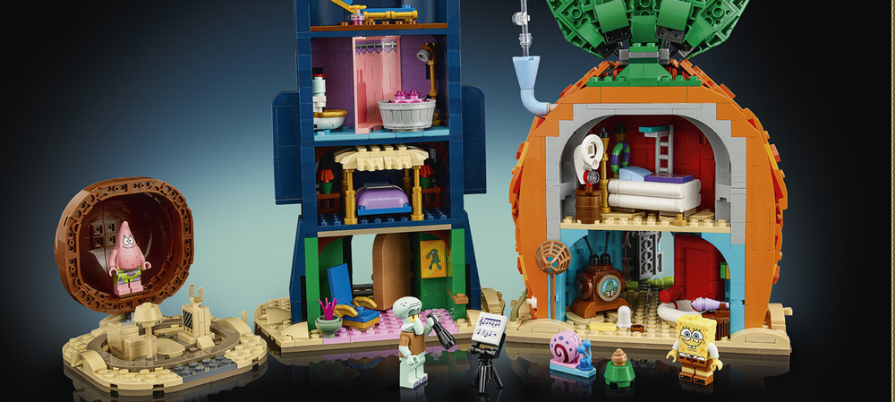 Stavebnica LEGO® Icons 11386 Spongebob Squarepants: Zátišie bikín Model z 1 794 kociek LEGO meria cez 54 cm na šírku a poslúži ako výrazná dekorácia pre dospelých fanúšikov.
