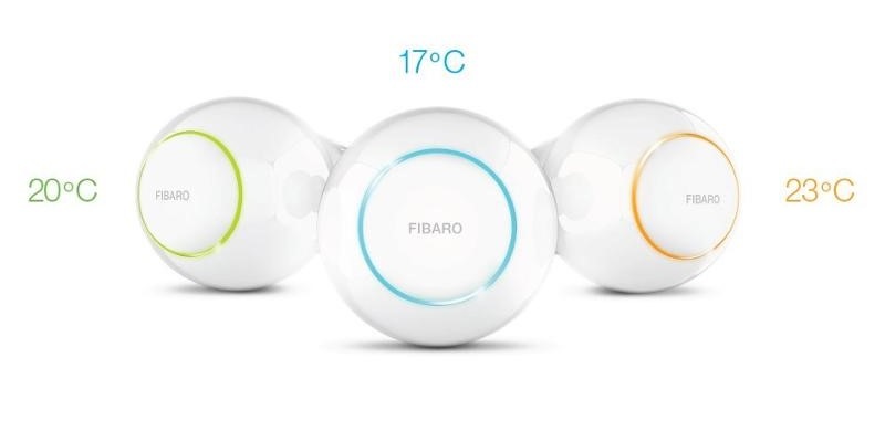 Bezdrôtová termohlavica Fibaro a teplotný snímač, Z-Wave Plus Bezdrôtová termohlavica Fibaro a teplotný snímač, Z-Wave Plus