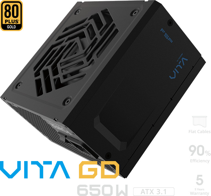 Zdroj FSP VITA GM 650, 80PLUS GOLD, 650W čierny Fortron VITA GD 650 (650 W)