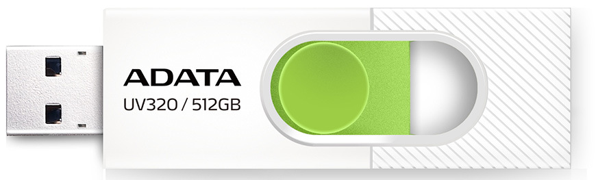 USB flashdisk ADATA UV320 512GB biely/zelený Flash USB ADATA UV320 512GB USB 3.2 - biely/zelený