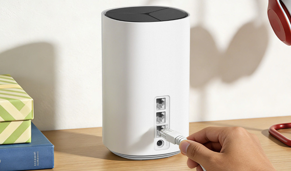Router Mercusys Halo E85X AX3000 Mesh Wi-Fi 6 (2-pack) biely Router Mercusys Halo E85X so zapájaným ethernetovým káblom do 2,5 Gb/s portu