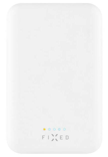 Powerbank FIXED MagZen s bezdrôtovým nabíjaním a podporou Magsafe, 6 000 mAh - biela