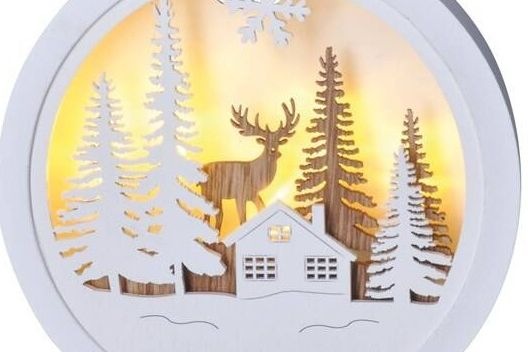 LED dekorácie Solight závesná, les a jeleň, 2x AAA LED dekorácie Solight závesná, les a jeleň, 2x AAA