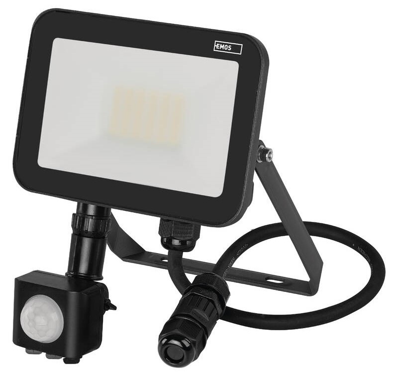 Reflektor EMOS INOVO 20W 2200LM PIR IP65 NW čierny Reflektor EMOS INOVO 20W 2200LM PIR IP65 NW - čierny