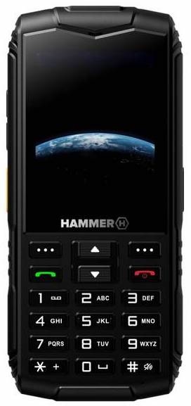 Mobilný telefón myPhone Hammer Horizon LTE čierny Detail prednej časti myPhone HAMMER Horizon LTE s prehľadným IPS displejom a veľkými fyzickými tlačidlami