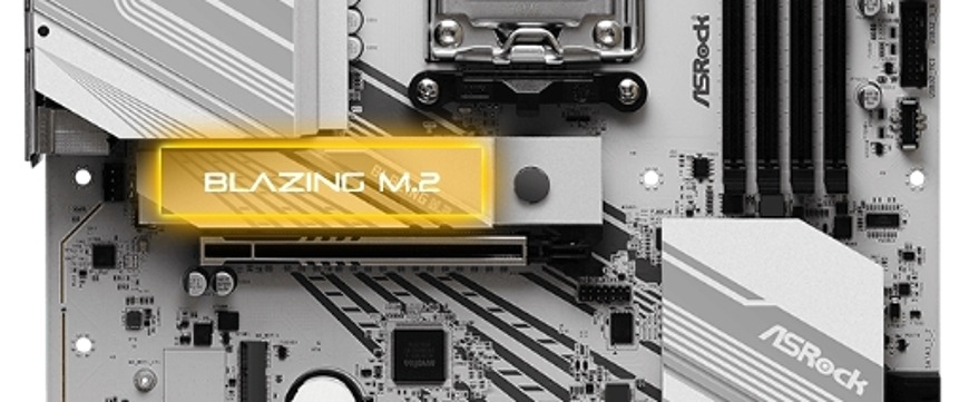 Detail PCIe Gen5 Blazing M.2 slotu s chladičom na doske ASRock X870 PRO RS WIFI