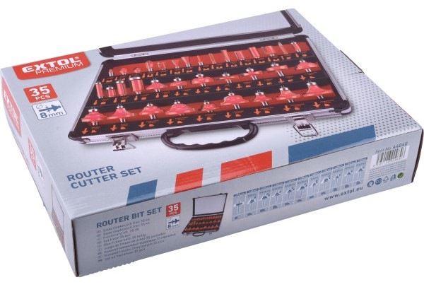 Sada fréz Extol Premium 44040 (35 ks) Súprava fréz EXTOL 44040 35ks