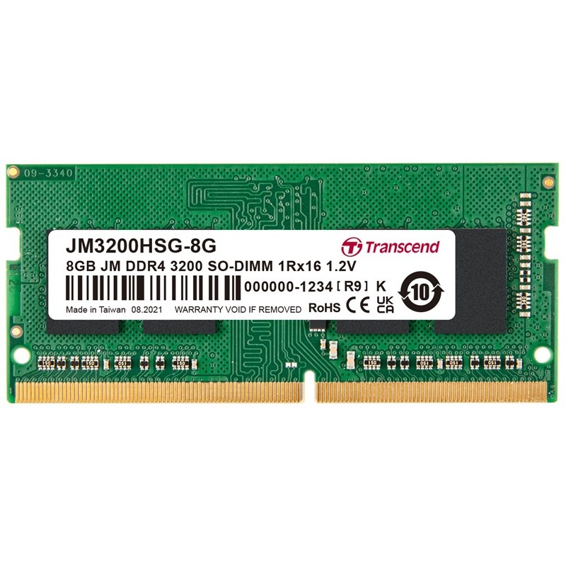 Pamäťový modul SODIMM Transcend JetRam 8GB DDR4 3200MHz CL22
