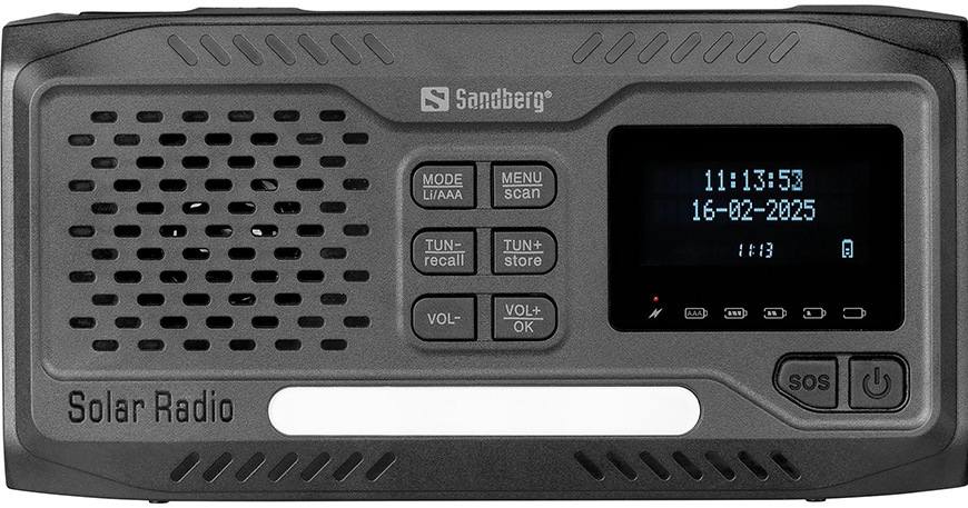 Rádioprijímač s DAB+ Sandberg Survivor All-in-1 4500 čierny Rádioprijímač DAB+ Sandberg Survivor Radio All-in-1 4500, s dynamom