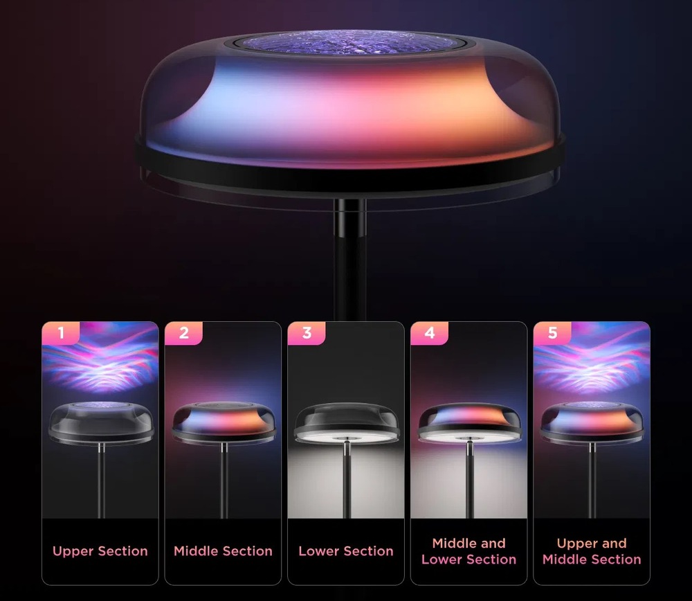 Stojacia lampa Govee Uplighter Floor Lamp RGBICWW, Matter sivá