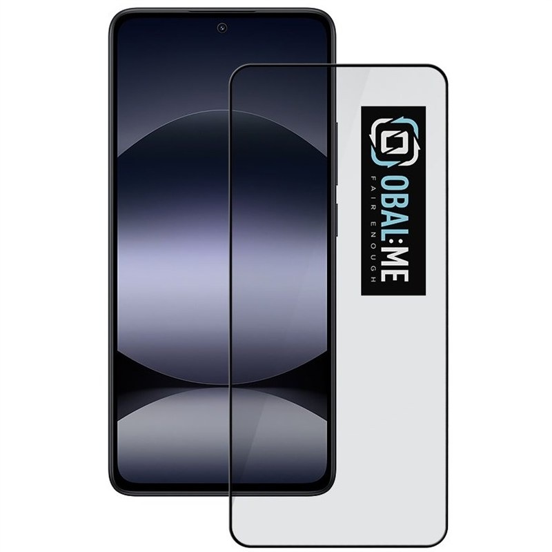Tvrdené sklo Obal:Me 5D na Xiaomi Redmi Note 14 4G/5G/14S/Poco M7 Pro 5G - čierne