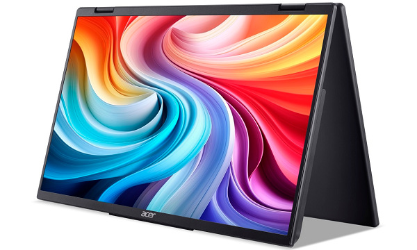 Monitor Acer PD163 zobrazený v polohe stojana