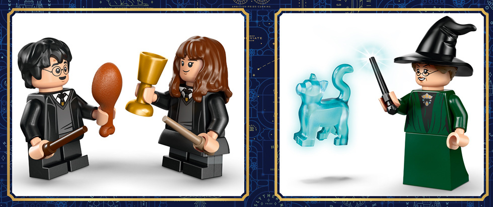 Stavebnica LEGO® Harry Potter™ 76460 Bradavický hrad: Ceremoniál s Moudrým kloboukem Harry, Hermiona, Draco a profesorka McGonagallová čakajú na svoje kúzelné dobrodružstvo.