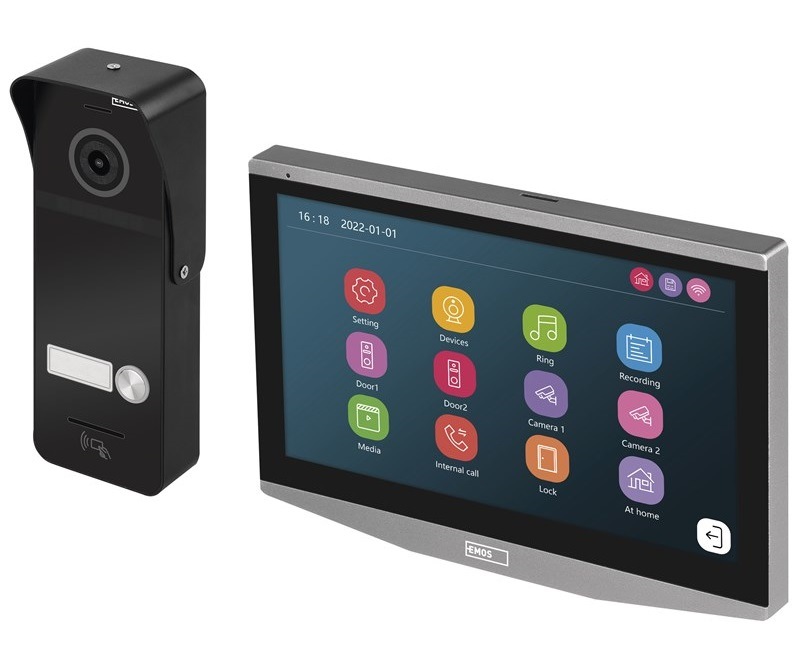 Dverný videotelefón EMOS GoSmart IP-750A, Wi-Fi čierny/strieborný