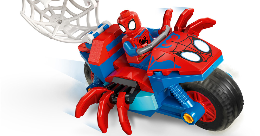 Stavebnica LEGO® Marvel Spidey a jeho fantastickí priatelia 11206 Spidey na motorke vs. Rhino Spideyho pavúčia motorka sa stretne s Rhinom, ktorý z pizza pece vystreľuje pizze a chráni modrý drahokam.