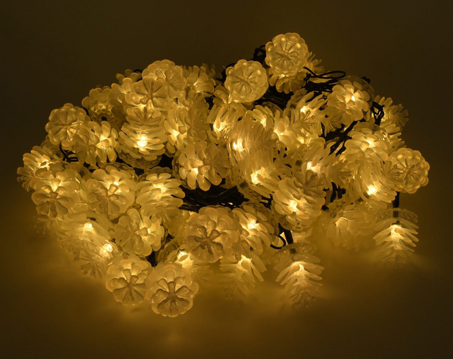 Vianočné osvetlenie RETLUX RXL 371, reťaz (šišky), 80 LED, 20 m, teplá biela