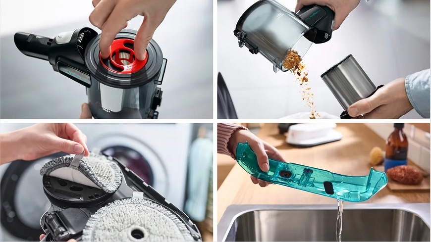 Tyčový vysávač Bosch Unlimited 7 ProHygienic Aqua BCS71HYG2 biely BOSBCS712HYG5-udrzba