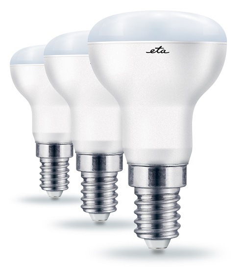 LED žiarovka ETA EKO LEDka reflektor 6W, E14, teplá biela, 3ks žiarovka ETAR50W6WW3P, teplé biele svetlo