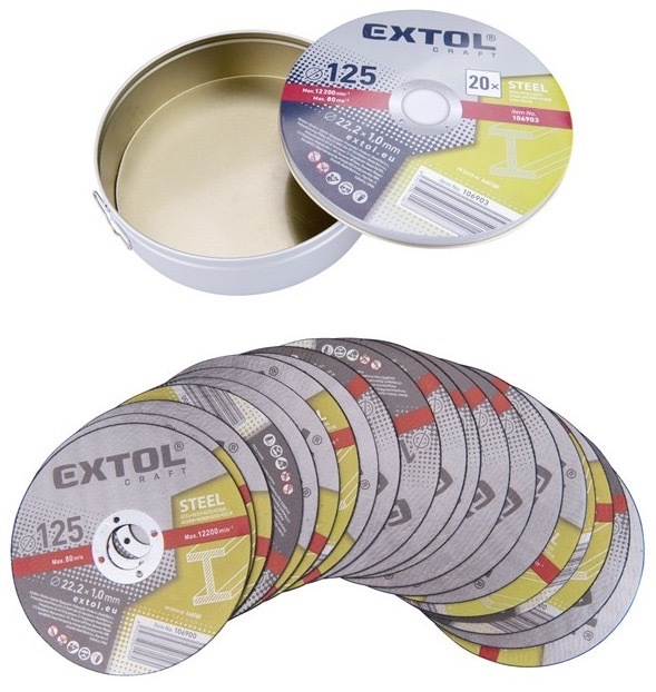 Rezný kotúč Extol Craft, priemer 125 mm, 20 kusov