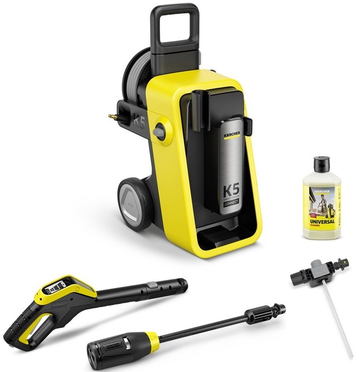 Vysokotlakový čistič Kärcher K 5 Comfort Premium Connect s príslušenstvom a čistiacim prostriedkom