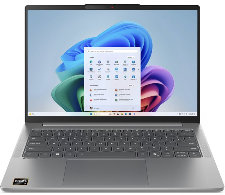 Sivý notebook Lenovo IdeaPad Slim 5 14AKP10 s procesorom AMD Ryzen AI 7 350 a 14″ OLED displejom